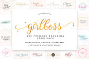 Girlboss Premade Branding Logos, a Branding & Logo Template by SNIPESCIENTIST (Thumbnail 1 of 21)