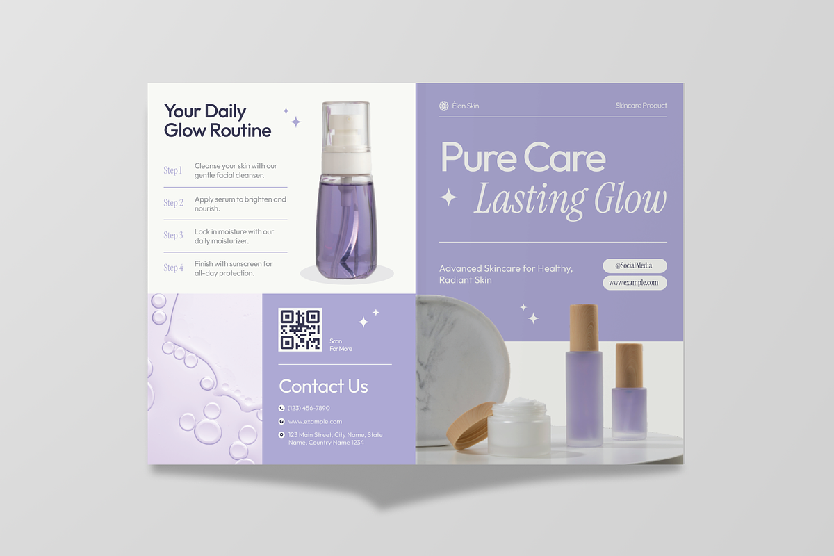 Product Skincare Bifold Brochure, a Brochure Template by Annora Studio (Photo 3 of 6)