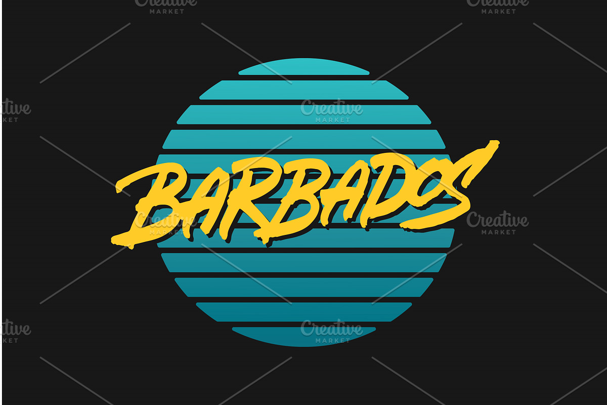 Barbados lettering design, an Illustration by Zagach Letters