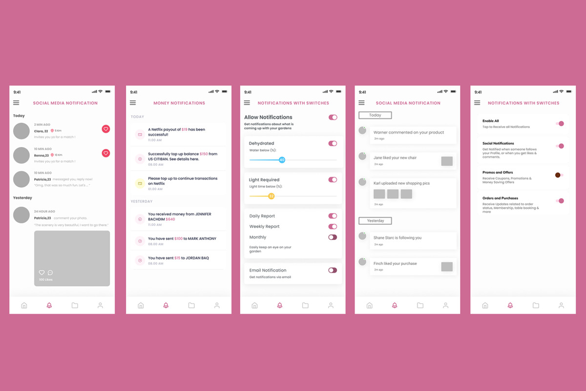 Notifications & Alerts Screen App, an App Template by nagaredesignstudio (Photo 2 of 2)
