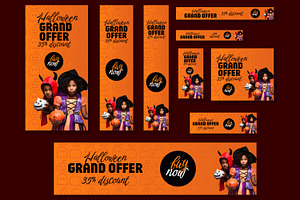 Halloween Web Banner Ads Template, an UI Kit Template by CreativeShaper