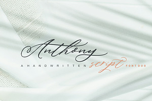 Anthony Script Font Duo, a Script Font by Areatype