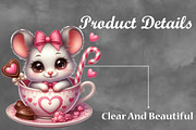 Valentine Cute Mice Clipart Bundle, a Seasonal Illustration by Craft Nest (Thumbnail 3 of 5)