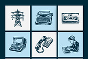 Vintage Communication Illustration, a Technology Illustration by Prosymbols (Thumbnail 9 of 10)