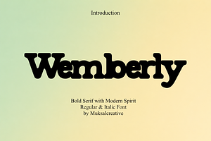 Wemberly – Bold Vintage Serif Font
