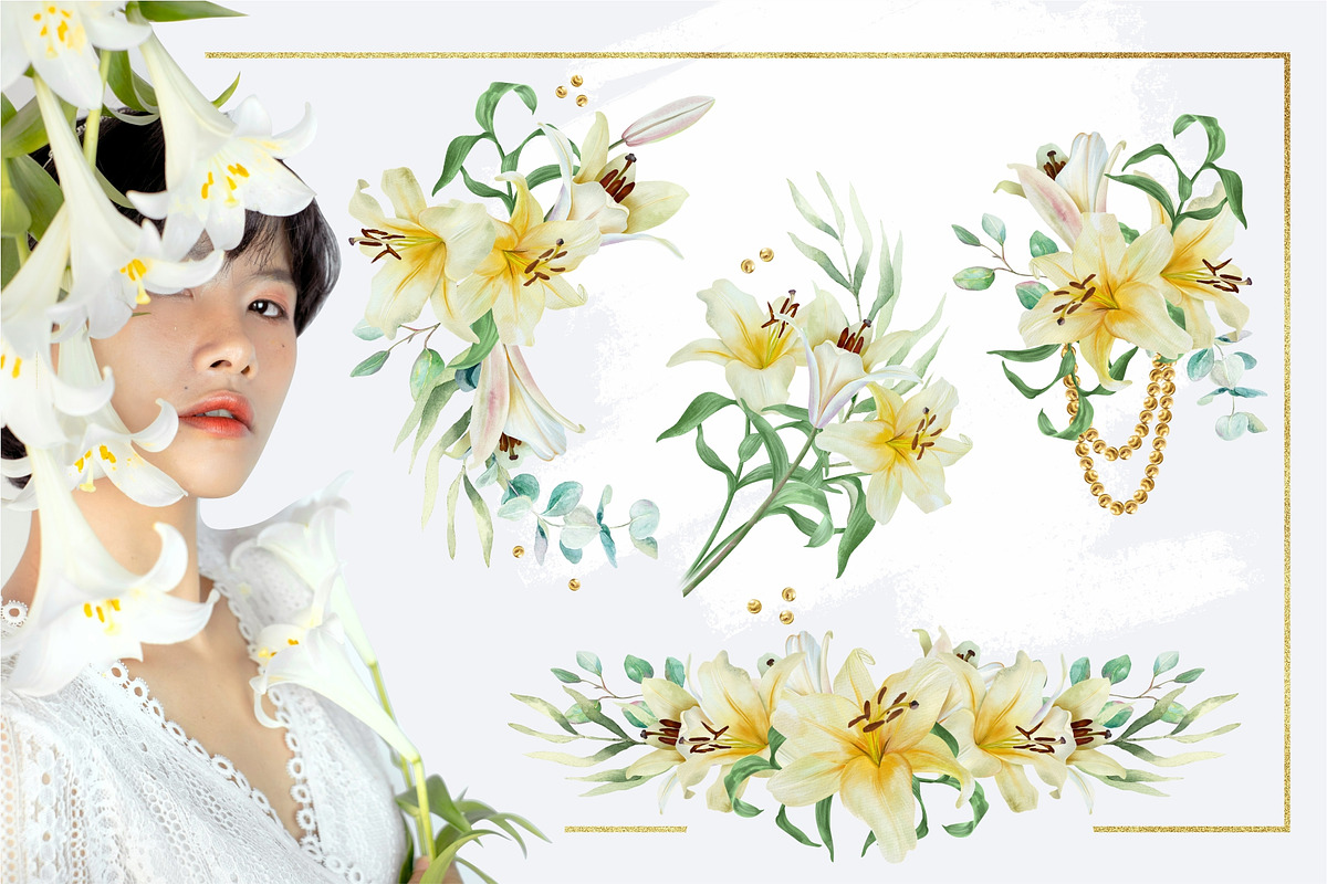 The Whisper of Lilies, a Decorative Illustration by Farida Bik (Photo 4 of 11)