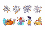 Autumn Lettering & Illustrations, a Seasonal Illustration by Oktyabr (Thumbnail 7 of 7)