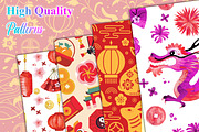 Chinese New Year Seamless Pattern, a Pattern Graphic by Digital Studio (Thumbnail 2 of 7)