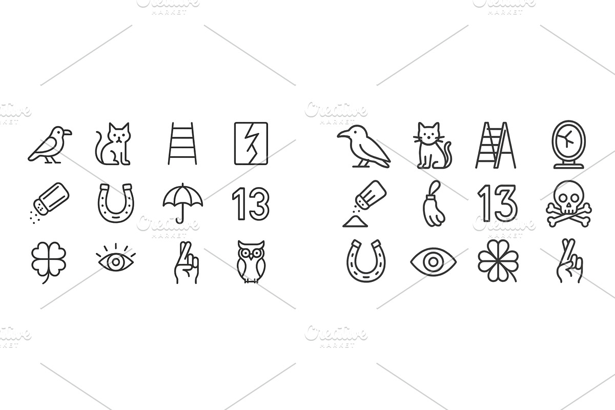 Collection of minimalistic web icons, an Illustration by ZinetroN