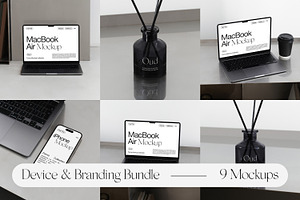 MacBook iPhone Diffuser Mockups PSD