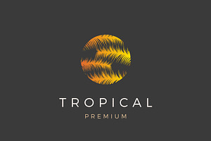 Tropical Sunset Resort Logo Design, a Branding & Logo Template by AlvinStd