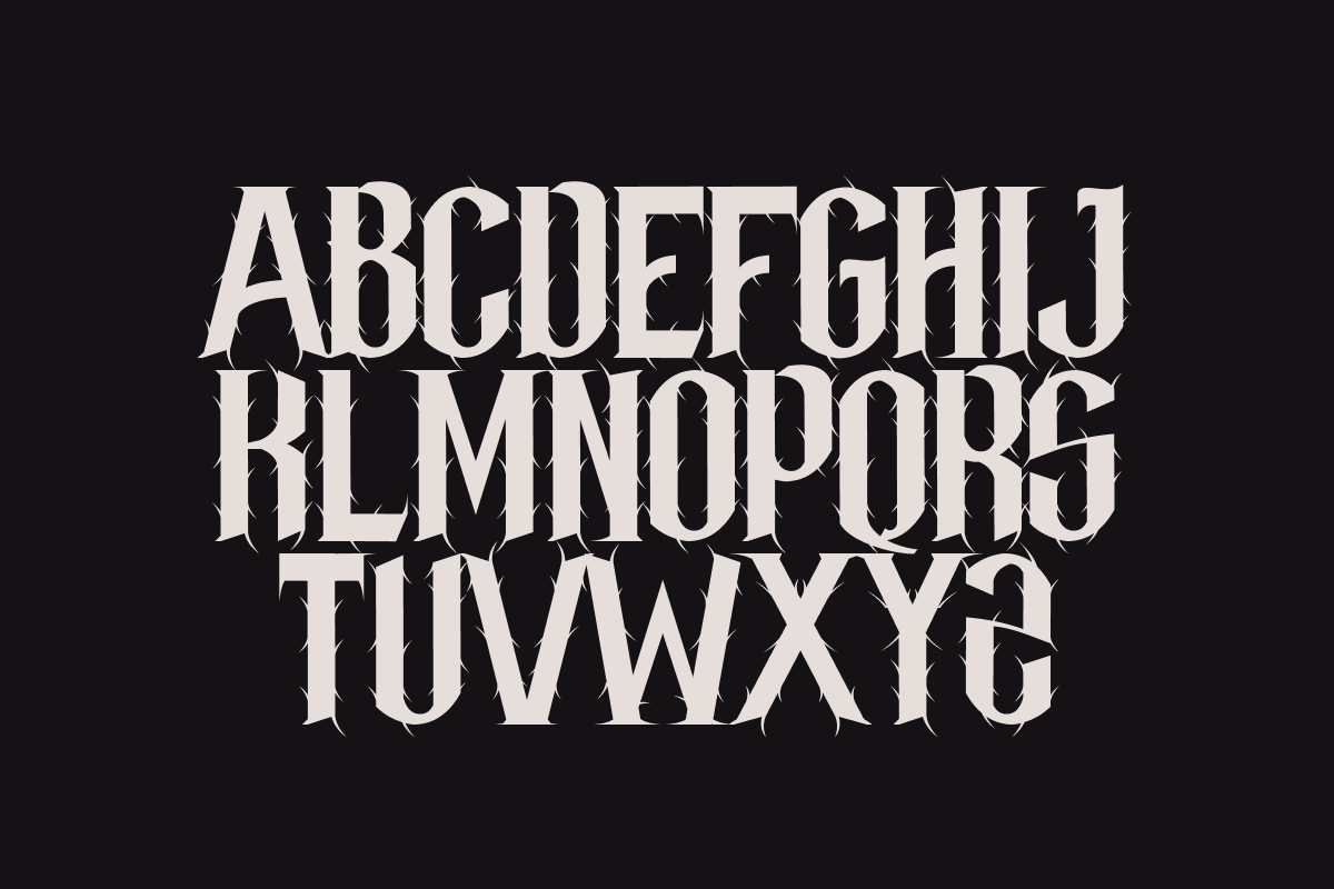 Under Ground - Hardcore Font, a Blackletter Font by Masyafi Studio (Photo 2 of 6)
