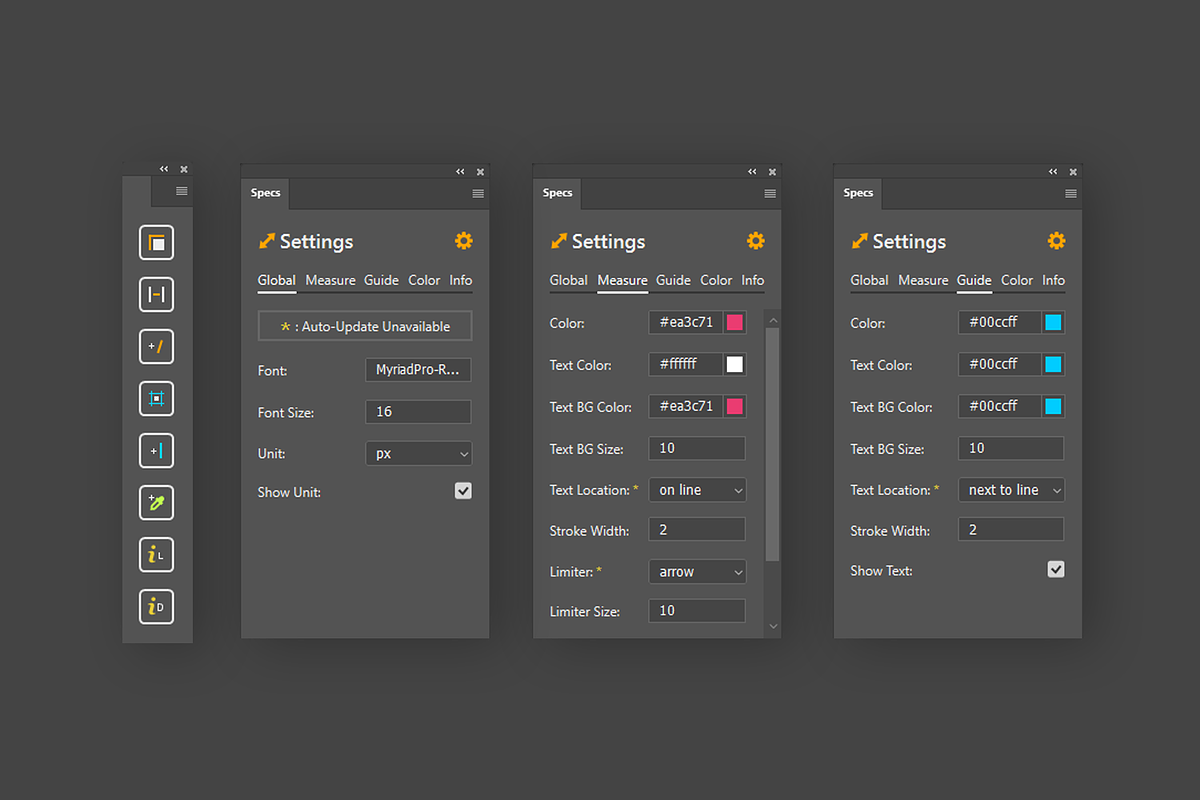 Specs - Custom Measures & Marks, a Plug-in Add-On by h3design (Photo 6 of 7)