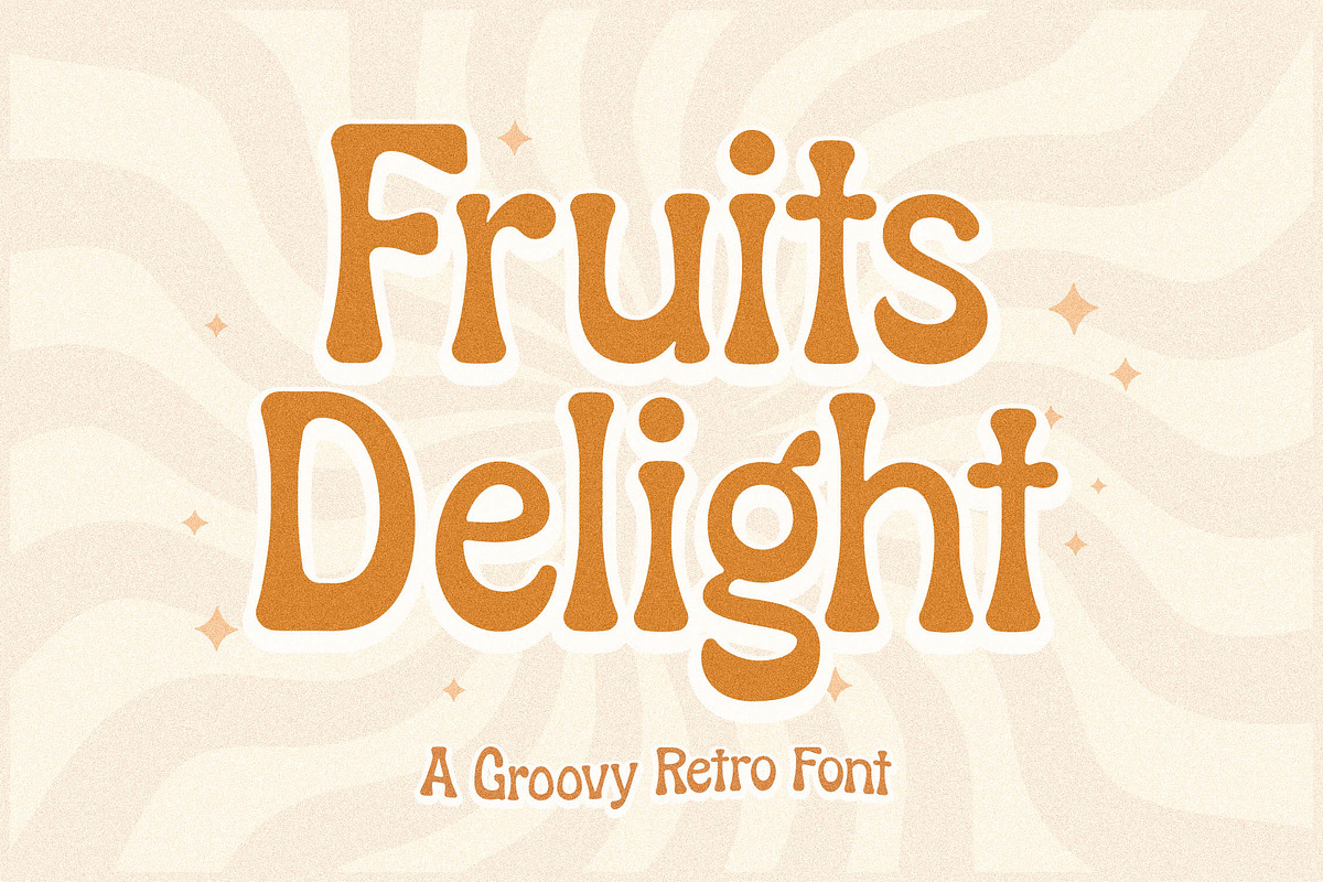 Fruits Delight a Groovy Retro Font, a Sans Serif Font by Storytype Studio (Photo 1 of 15)