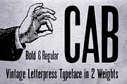 CAB Letterpress font, a Sans Serif Font by Kitch22 Foundry (Thumbnail 1 of 3)