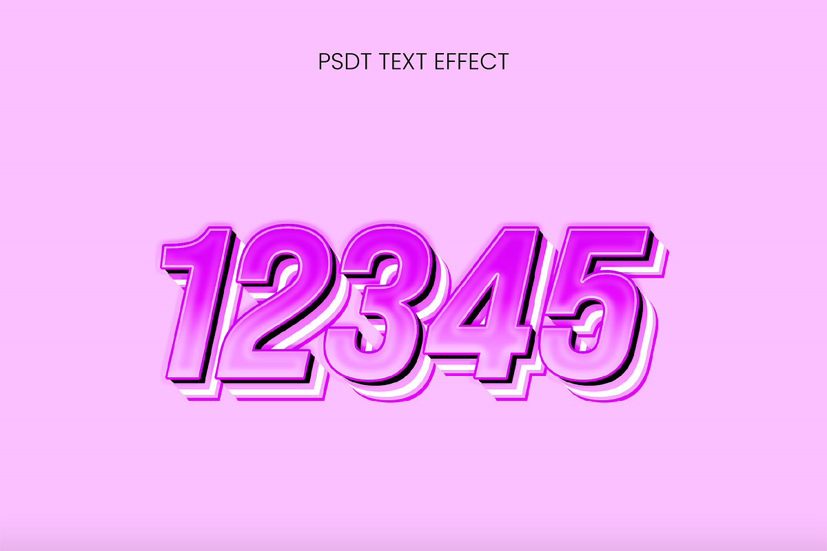 Glossy Bold 3D Text Effect preview 2