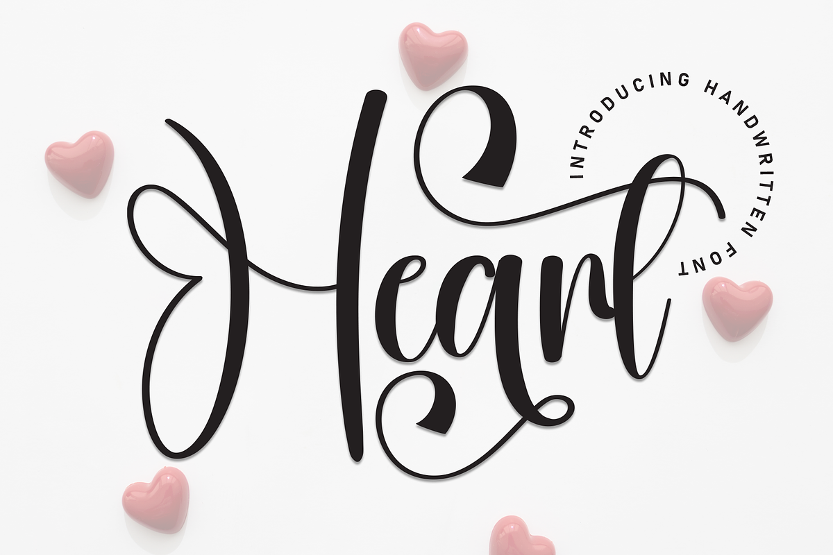 Heart | Script Font, a Handwritten Font by Scratchones (Photo 1 of 9)