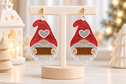 Gnome Heart Earrings Embroidery, an Object Graphic by Craft Nest (Thumbnail 2 of 4)
