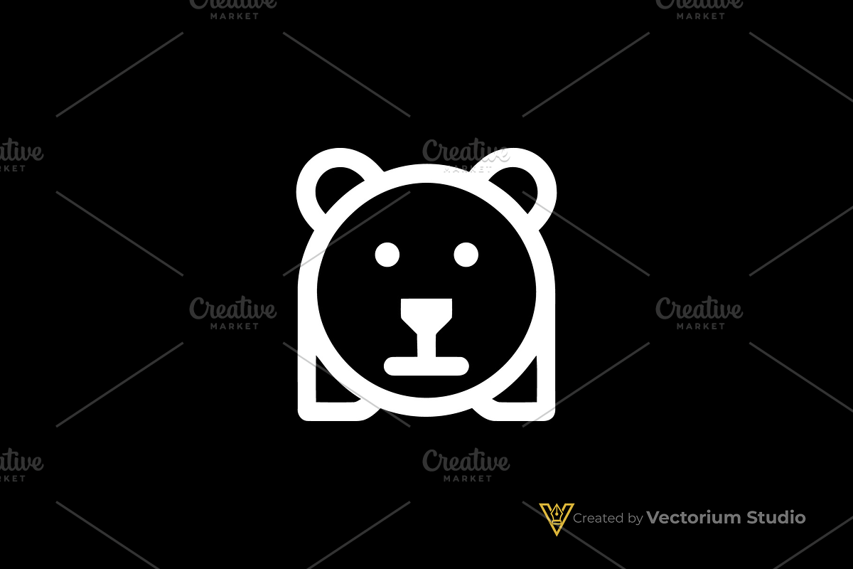 Bear Minimalist Icon Logo, a Branding & Logo Template by Vectorium Studio (Photo 5 of 5)