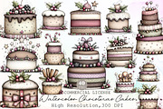 Watercolor Set Christmas Cakes, an Illustration by Sublimation Artist (Thumbnail 1 of 6)