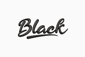 Black - Editable Text Effect, a Layer Style Add-On by designvectx