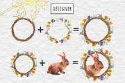 Happy Easter watercolor set, a Decorative Illustration by Julycolor (Thumbnail 6 of 10)