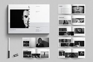 Look Book Template Landscape, a Magazine Template by E-Type