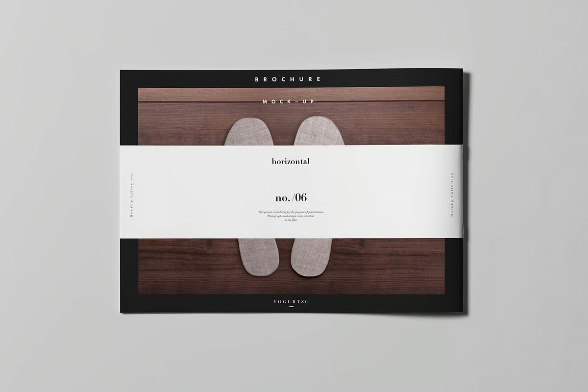 Top View Closed Horizontal A4 Mockup