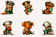 Quirky Christmas Dog Clipart Bundle, a Seasonal Illustration by CreationArt (Thumbnail 5 of 5)