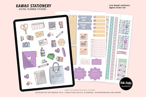 Kawaii Digital Planner Sticker Pack