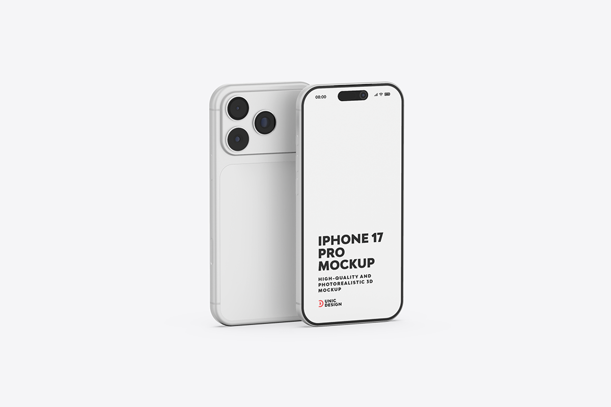 iPhone 17 Pro Mockup, an iPhone Mockup by UnicDesign (Photo 9 of 13)