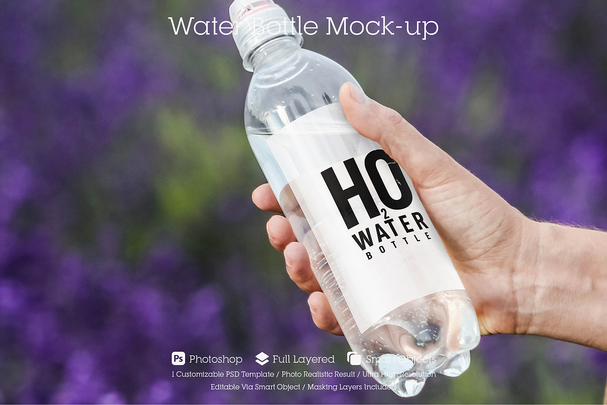 Water Bottle Mockup #15, a Product Mockup by alexandeerco (Photo 1 of 5)