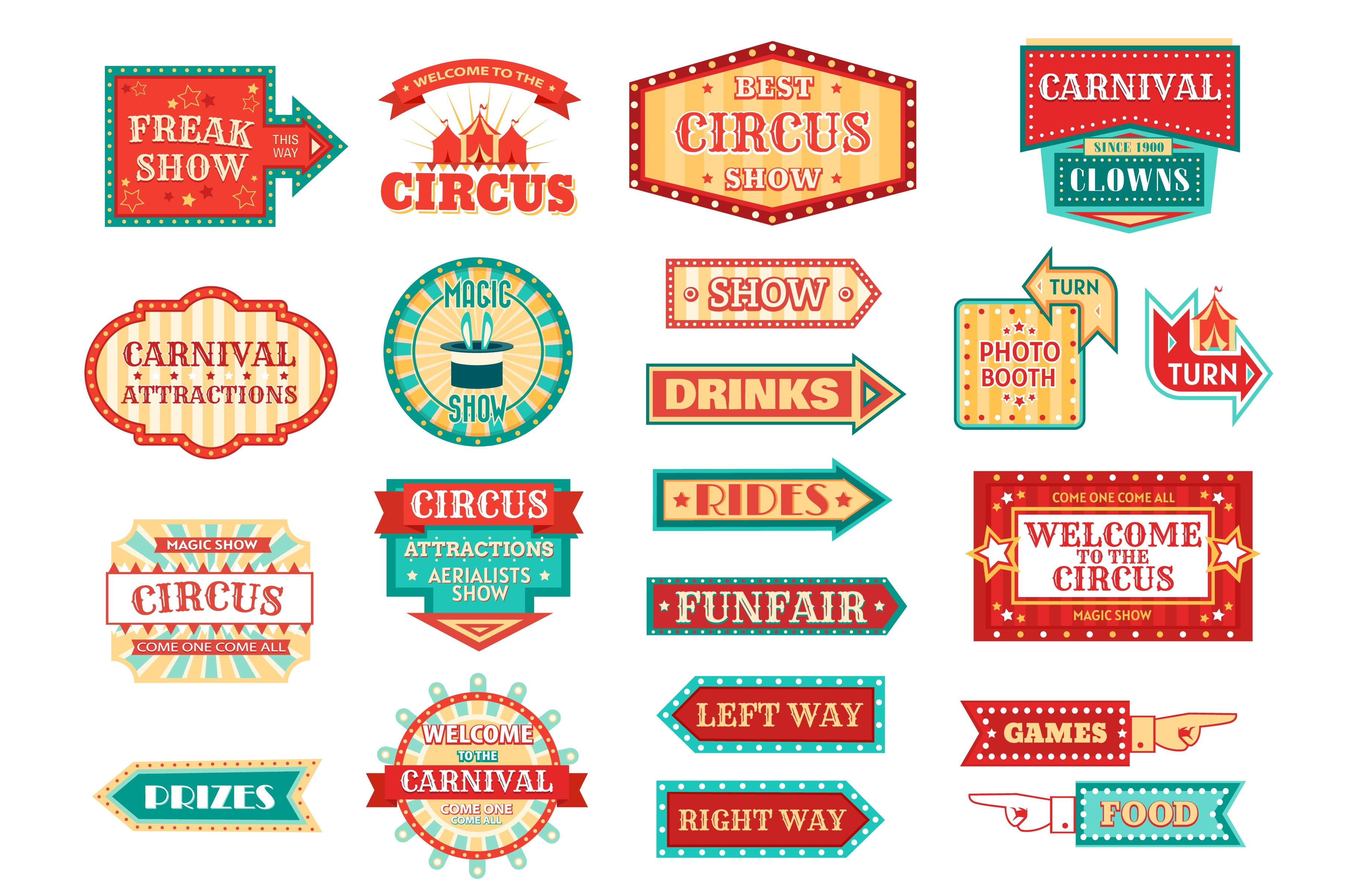 Circus pointer, funfair arrows, an Illustration by Buch&Bee
