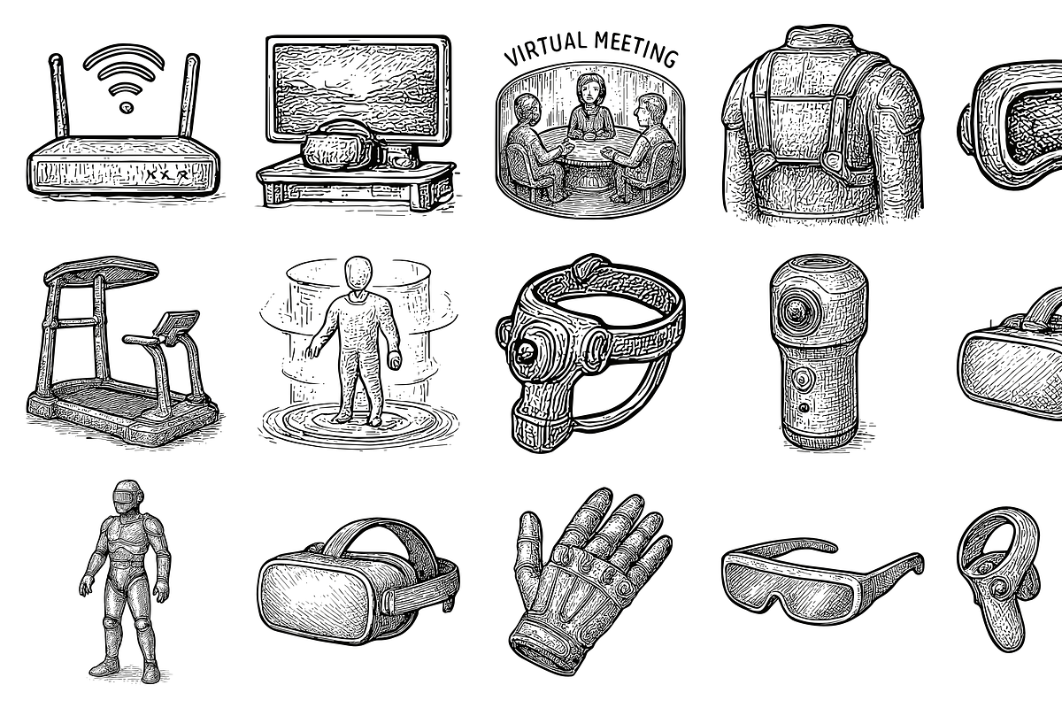 Virtual Reality Set, an Object Graphic by nikagraphic