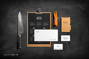 Restaurant & Bar /Stationery Mock-Up