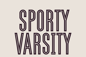 Sporty Varsity - Sans Varsity, a Slab Serif Font by MaxArt Foundry