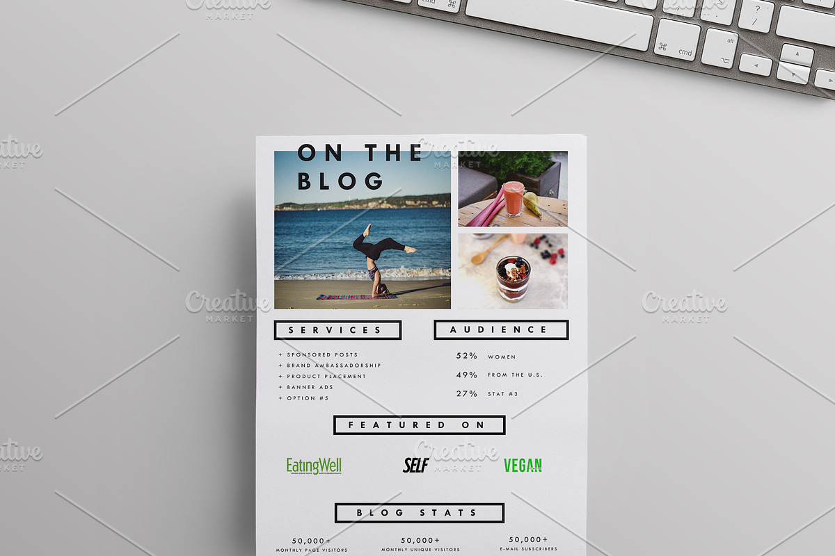 Blog Media Kit Template | Two Pages, a Stationery Template by Blogger Kit Co. (Photo 3 of 3)