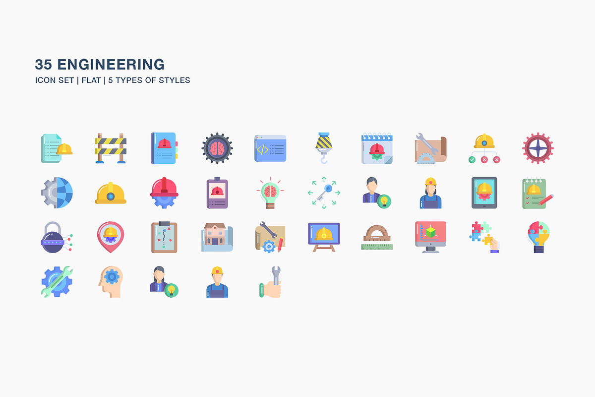 Engineering concept icon set, an Icon by Icongeek26 (Photo 5 of 6)