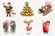 Watercolor Christmas in July Clipart, an Illustration by CreationArt (Thumbnail 3 of 9)