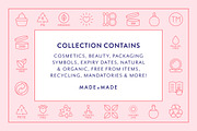 Cosmetic Packaging Line Icons, an Outline Icon by Made by Made (Thumbnail 2 of 9)
