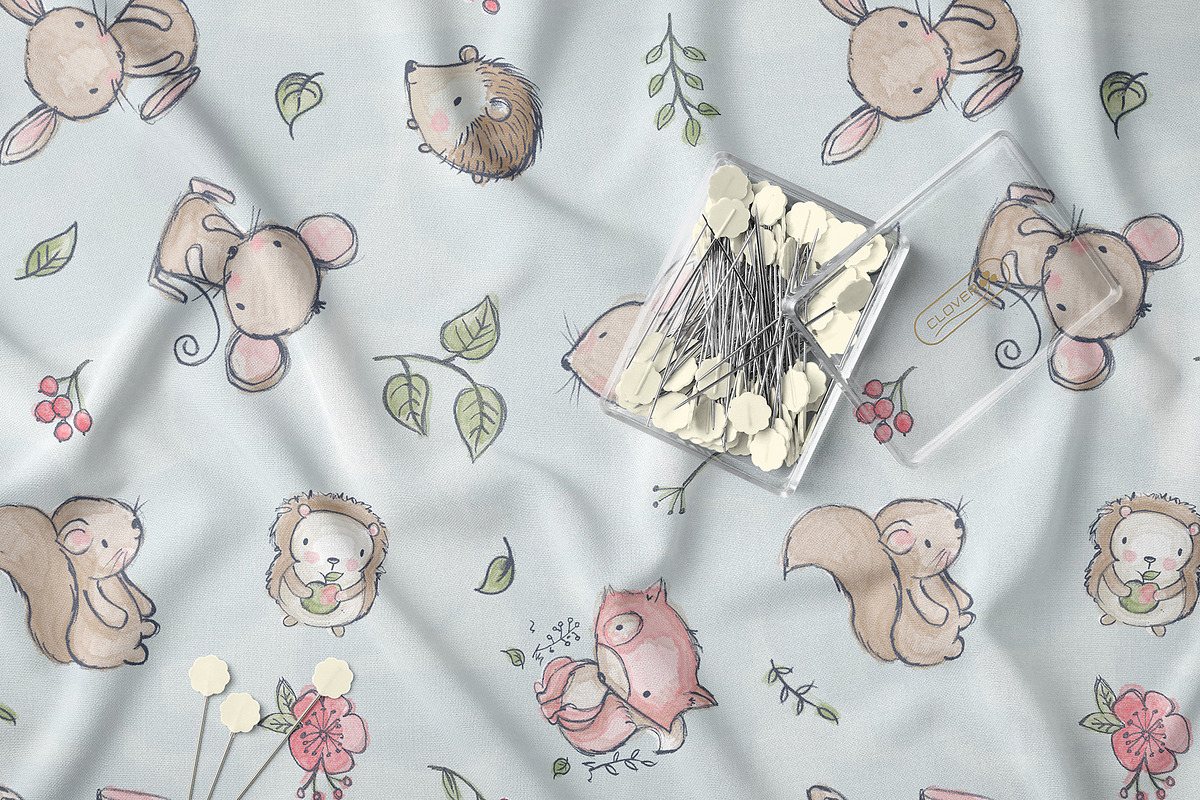 Cute Woodland Animals Pattern, a Pattern Graphic by StudioGlouna (Photo 2 of 6)