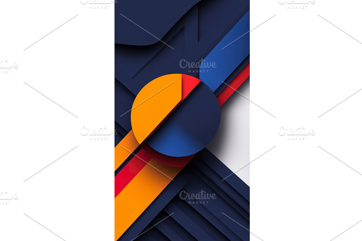 Abstract geometric design with bold, an Illustration by Lermont51