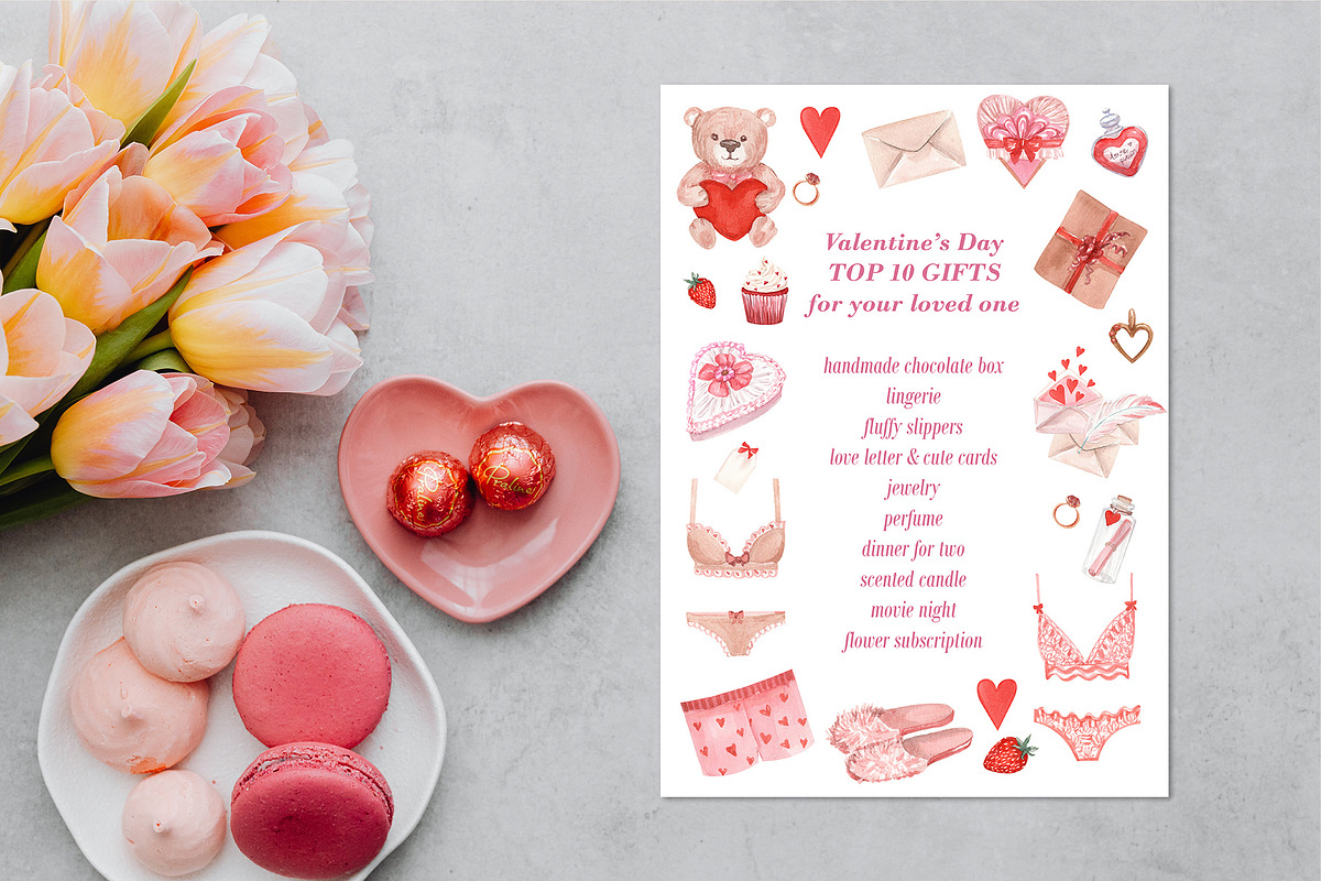 Sweet Valentine's Watercolor, a Food Illustration by Catch the Dream Art (Photo 9 of 18)
