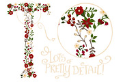 Christmas Floral Alphabet Clip Art, an Illustration by Amanda Ilkov (Thumbnail 4 of 5)