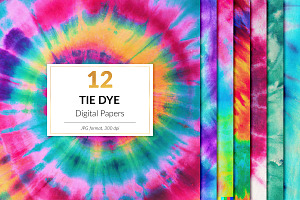 Tie dye digital paper