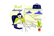 6 Rail Journeys Vector Illustration, a Transportation Illustration by denayunebgt (Thumbnail 3 of 3)