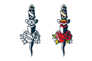 6 Dagger Tattoos