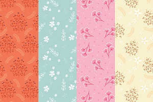 Hand-drawn Floral Pattern Collection