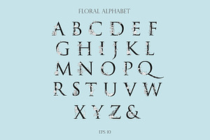 Floral Alphabet and Monogram
