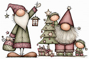 Retro Santa Clipart, an Illustration by Libby Wishes (Thumbnail 3 of 7)